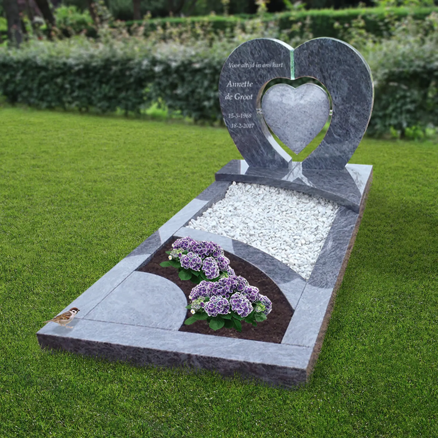 Grafstenen met hart