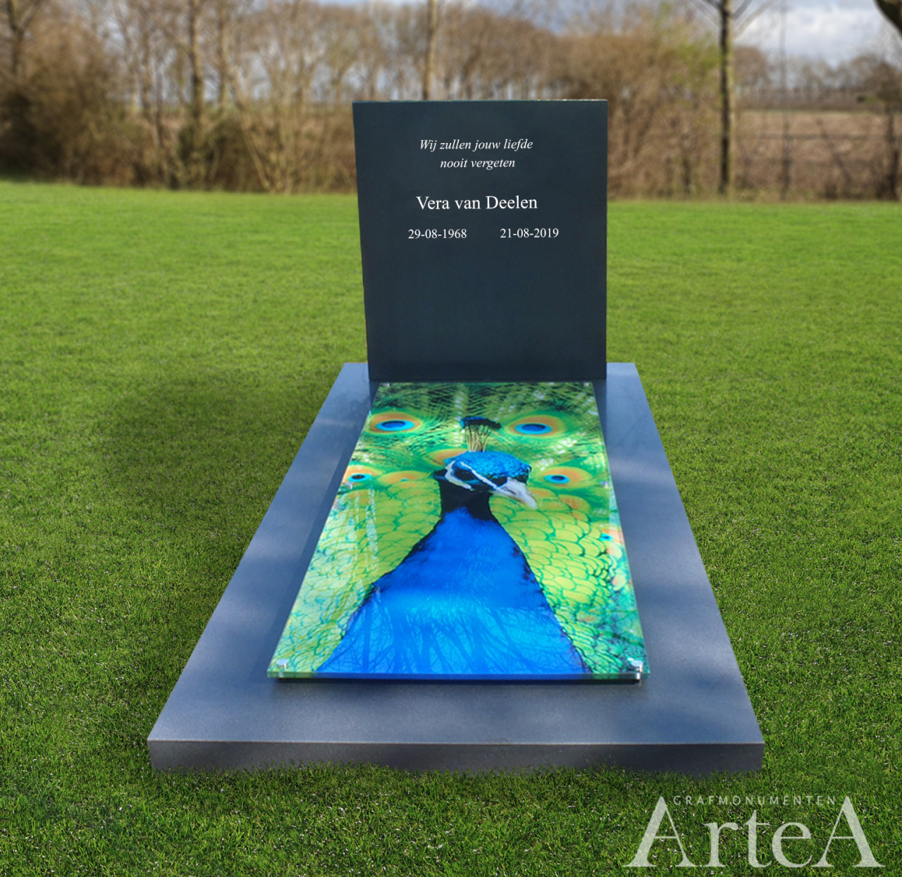 Grafsteen met glasplaat kopen