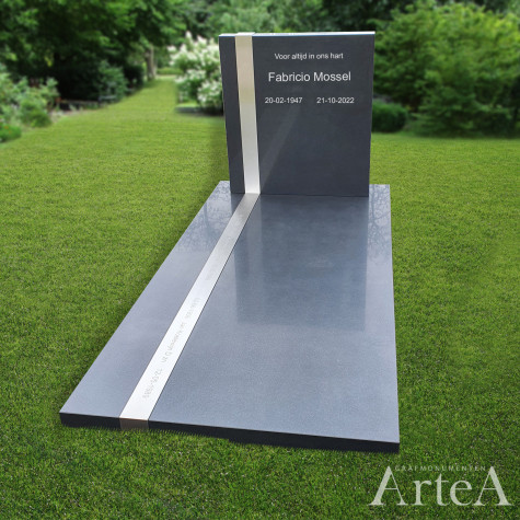 strakke rafsteen met banden van rvs