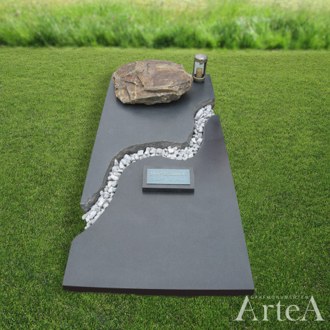 Moderne grafsteen plat