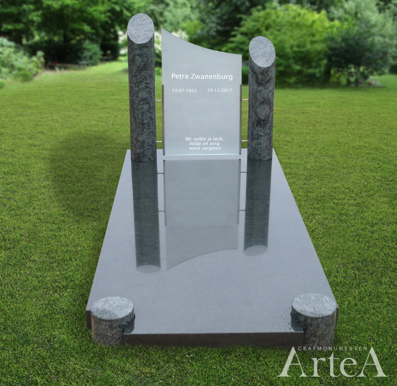 Grafsteen met glasplaat kopen