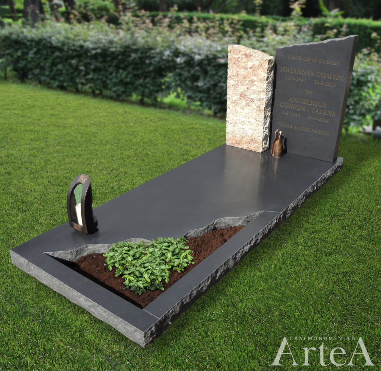 grafmonument ruw gekapte zijkanten