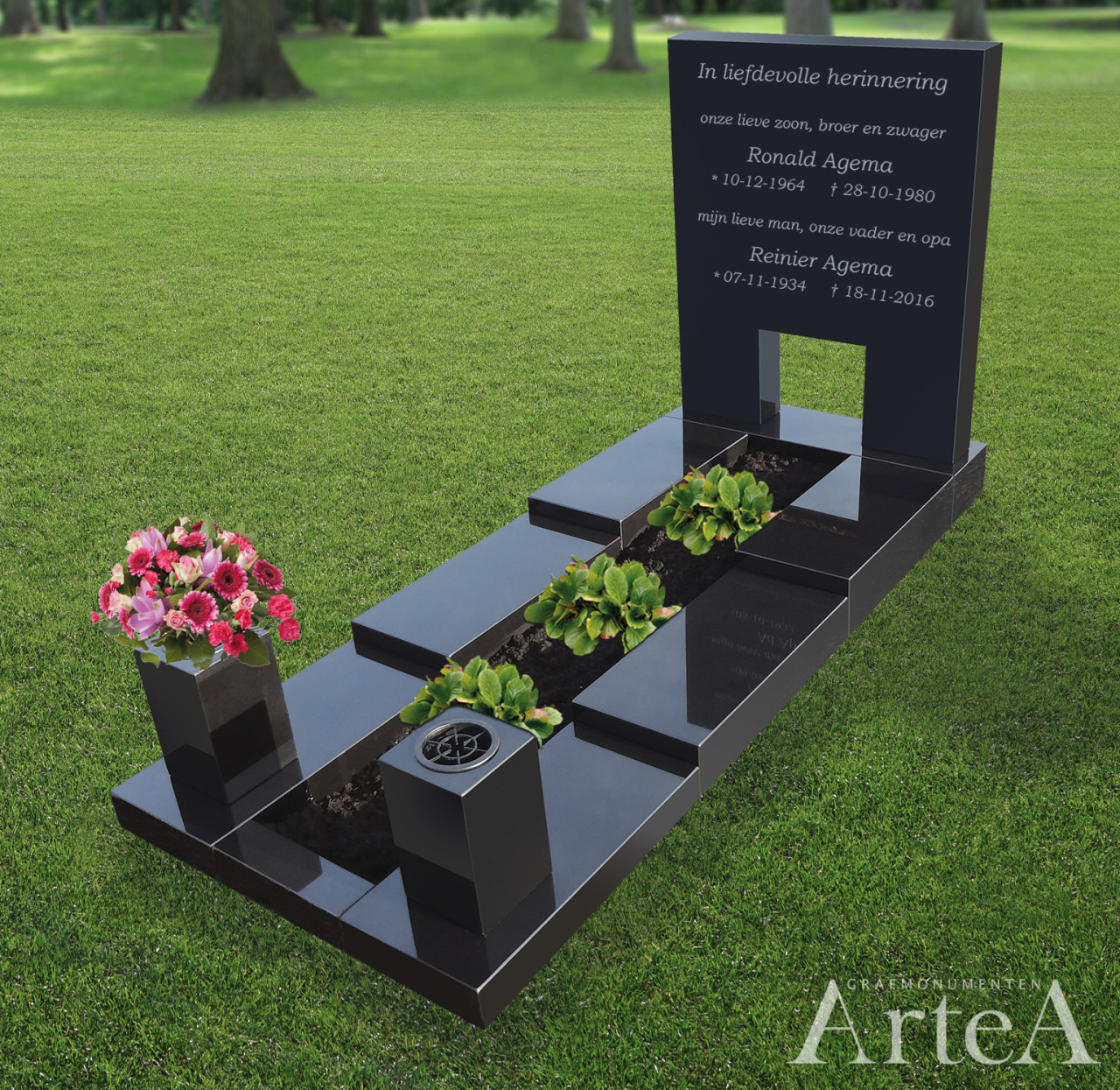 Unieke en traditionele grafsteen