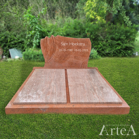 dubbel grafmonument eenvoudig