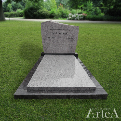 grafmonumenten zwart met wit en grijs grafstenen met tekst