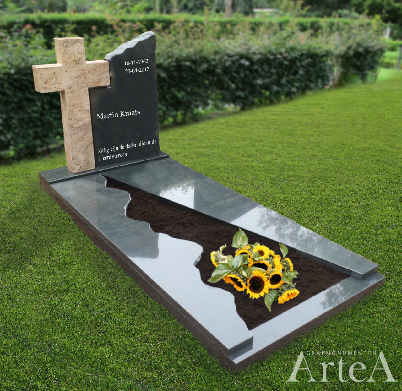 Grafsteen met kruis kopen