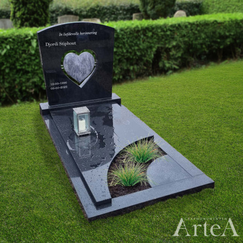 Grafmonument met bijzonder hart