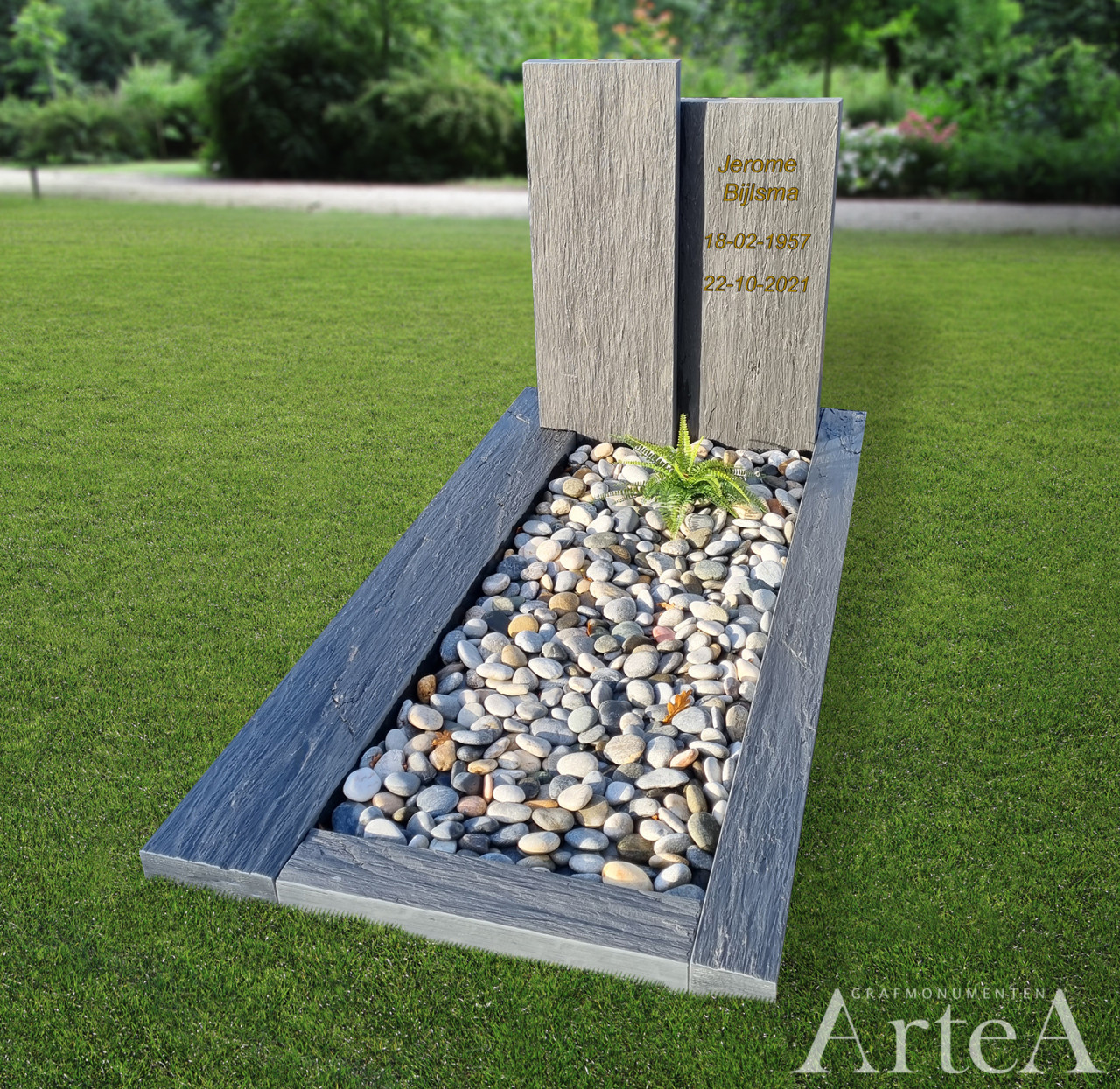 Grafsteen van leisteen kopen