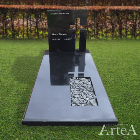 Traditionele grafsteen met kruis kopen