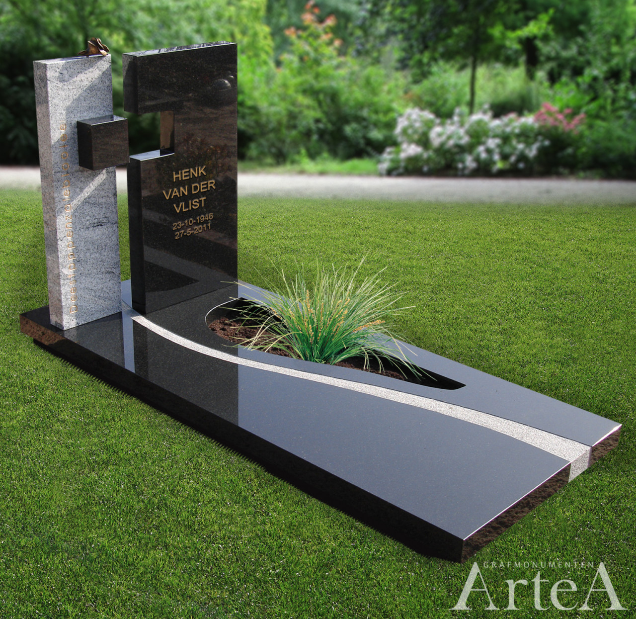 grafsteen modern kruis