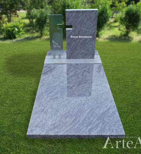 Grafsteen met glas kopen