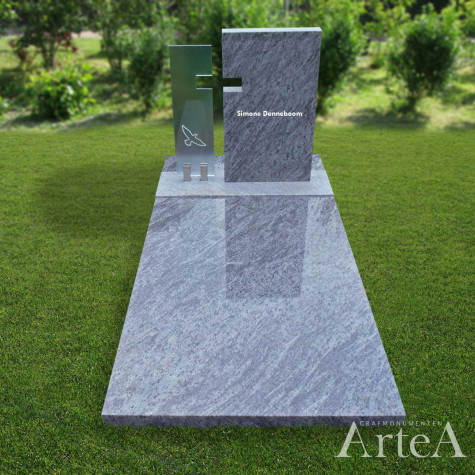 Grafsteen met glas kopen