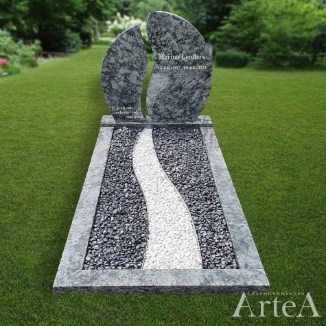 Grafsteen met levensweg