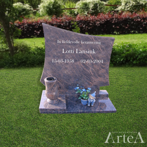 Korte eenvoudige grafsteen kopen