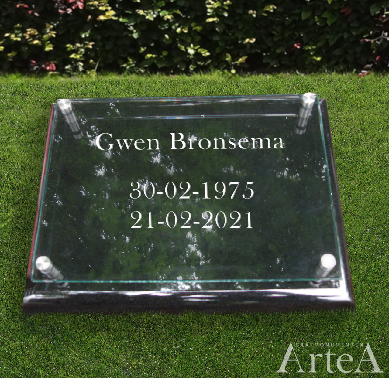 Letterplaat met glas kopen