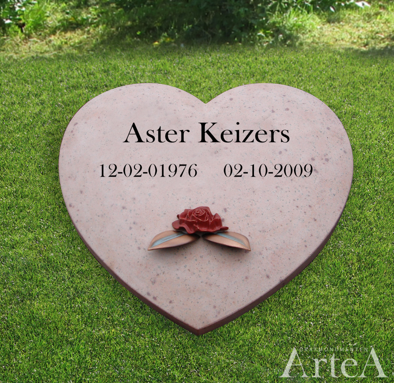 Letterplaat als hart