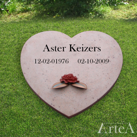 Letterplaat als hart