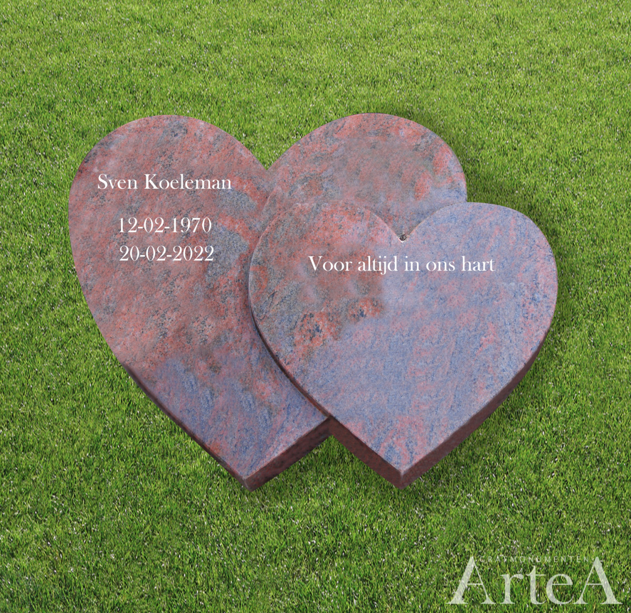 Letterplaat twee harten kopen