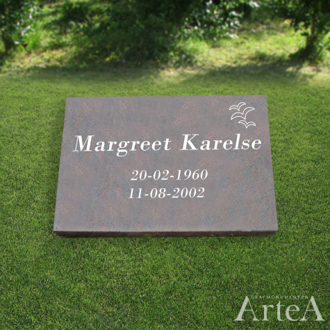 Letterplaat eenvoudig van graniet