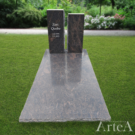 Strak grafmoument mat natuursteen