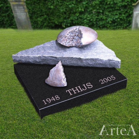 Unieke letterplaat kopen zwart graniet