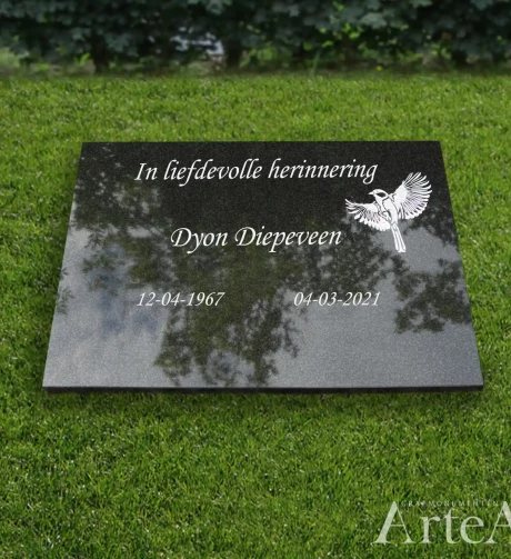 voorbeeld van een letterplaat