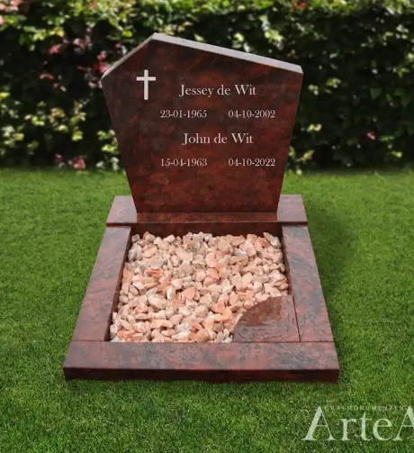 Voorbeeld van een korte grafsteen