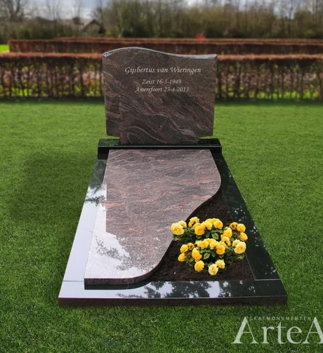 Voorbeeld van een eenvoudige grafsteen