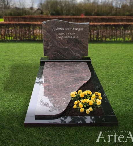 Voorbeeld van een eenvoudige grafsteen