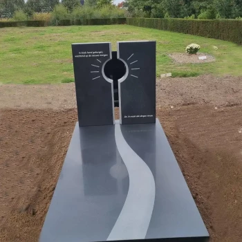 Grafsteen met 2 delen geplaatst door Artea Grafmonument