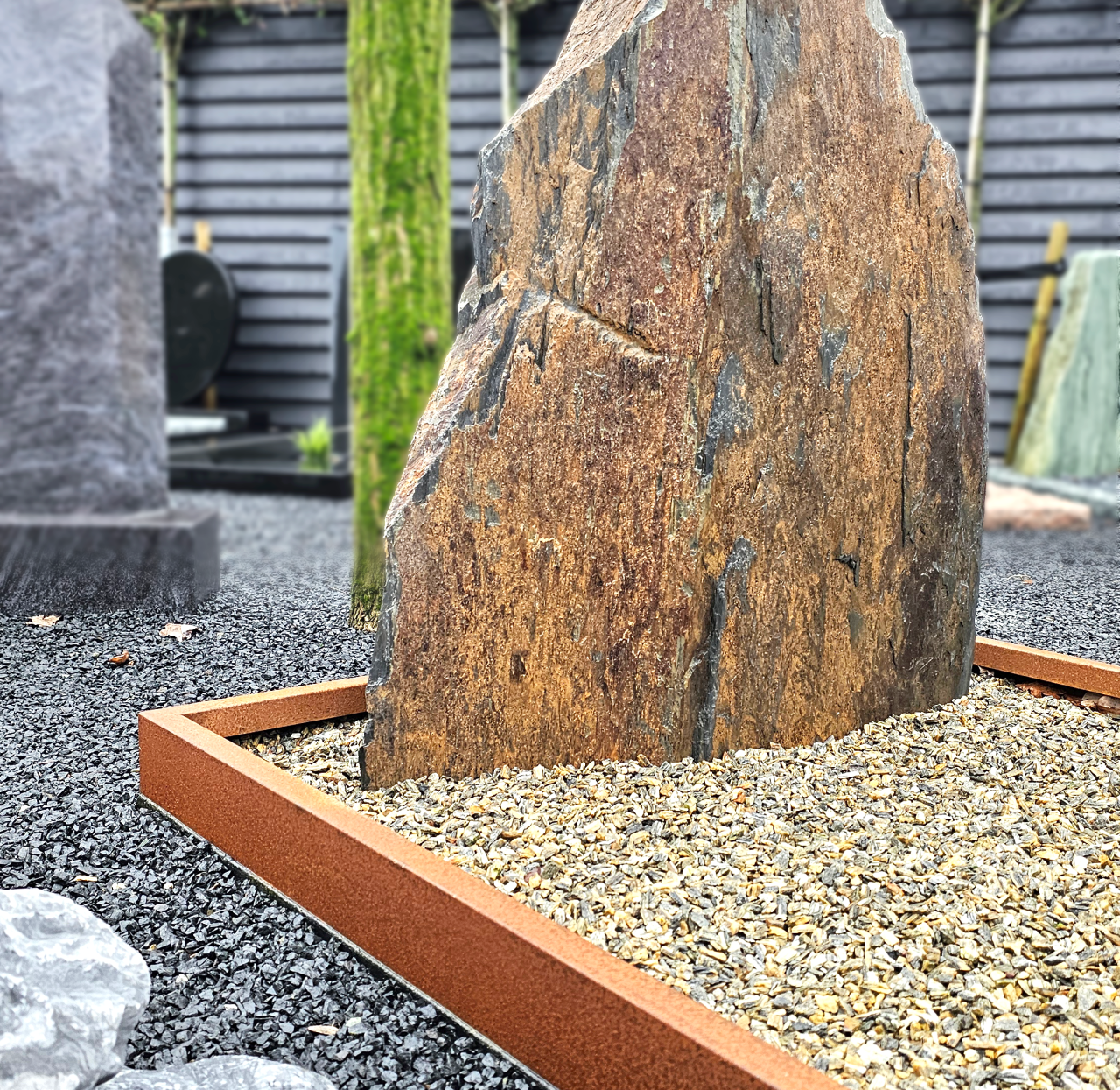 Roeststaal grafsteen cortenstaal