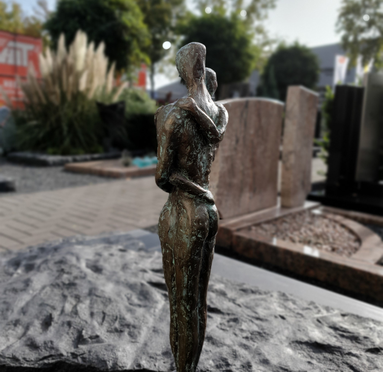 Accessoire op een grafsteen