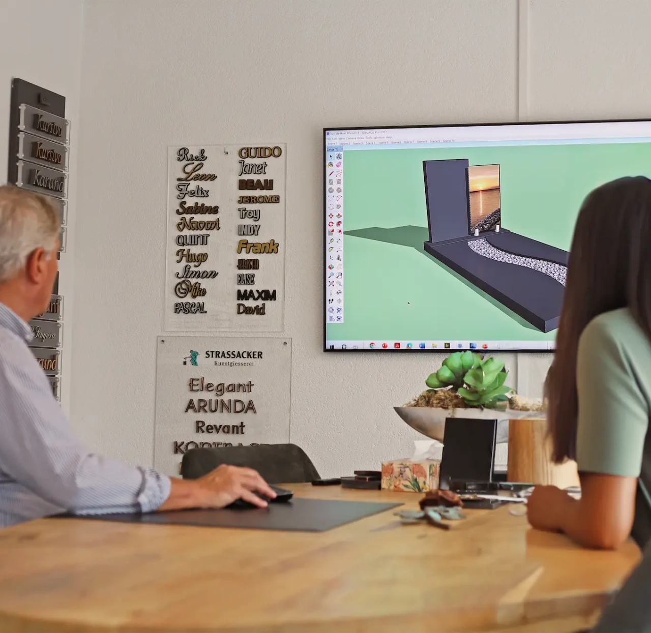 Voorbeeld van het kopen van een grafsteen en ontwerp