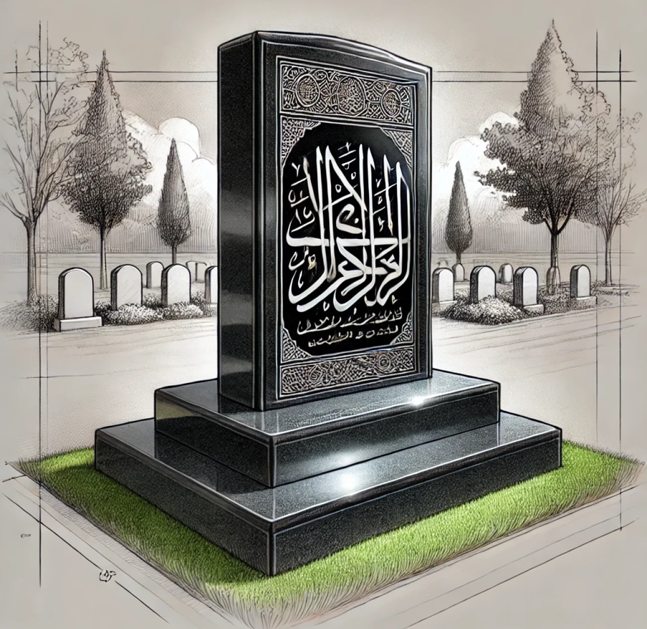 Ontwerp voor een islamitische grafsteen